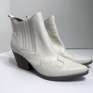 Indigo Rd. White Western Cowgirl Ankle Boots 7M